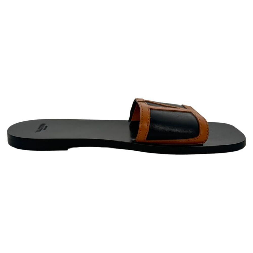 Valentino Garavani Viva Superstar Slide Sandals in Black Leather